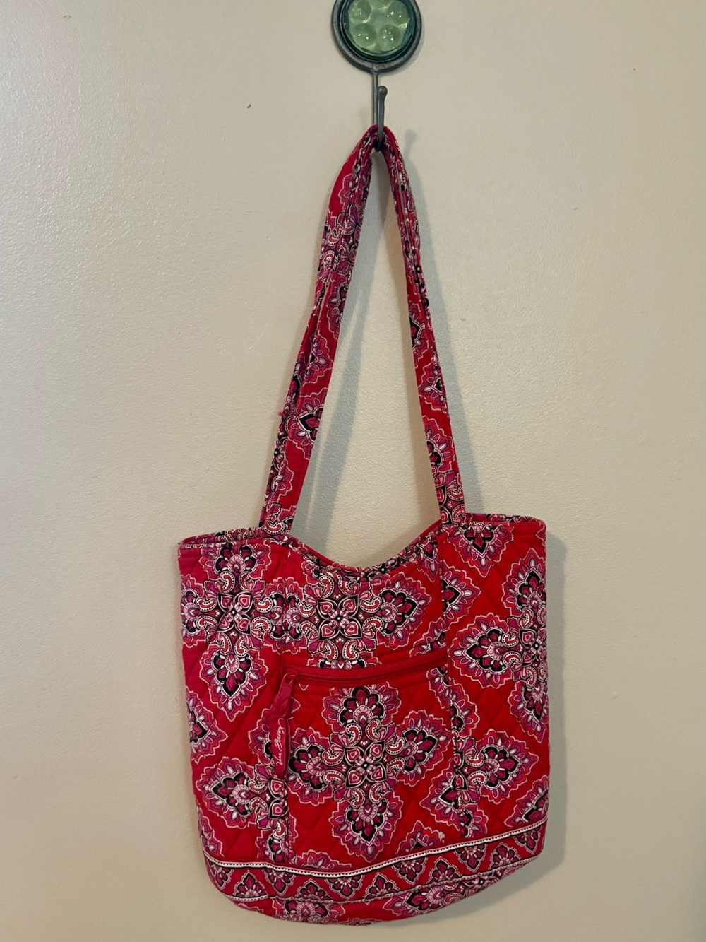 Vera Bradley Frankly Scarlet Zippered Tote